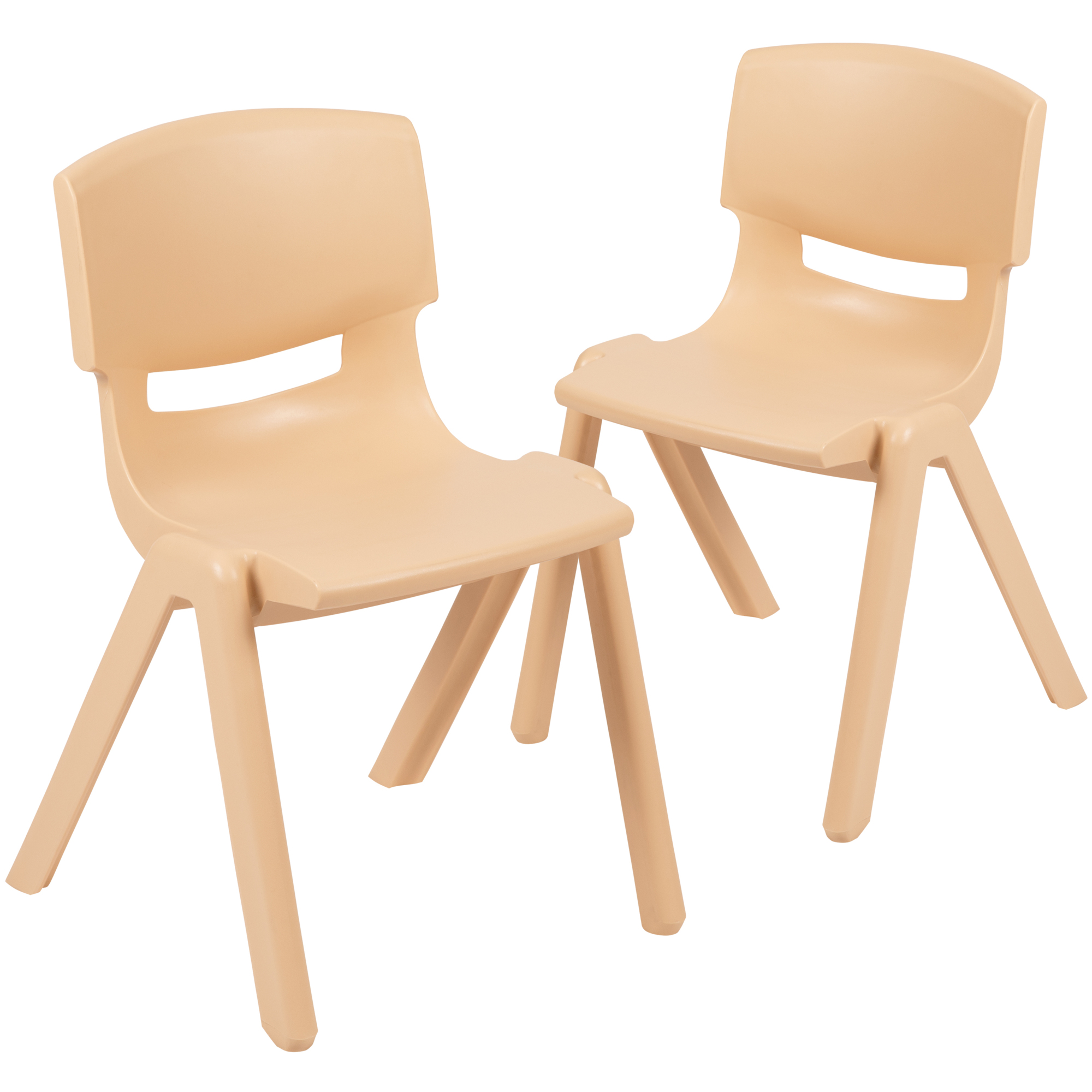 Flash Furniture, 2 PacK NAT Plastic Stack School Chair-13.25in.H Seat, Included (qty.) 2 Model# 2YUYCX004NAT